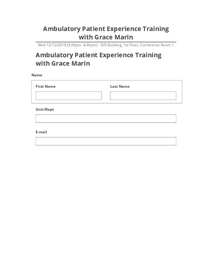 Export Ambulatory Patient Experience Training with Grace Marin Microsoft Dynamics