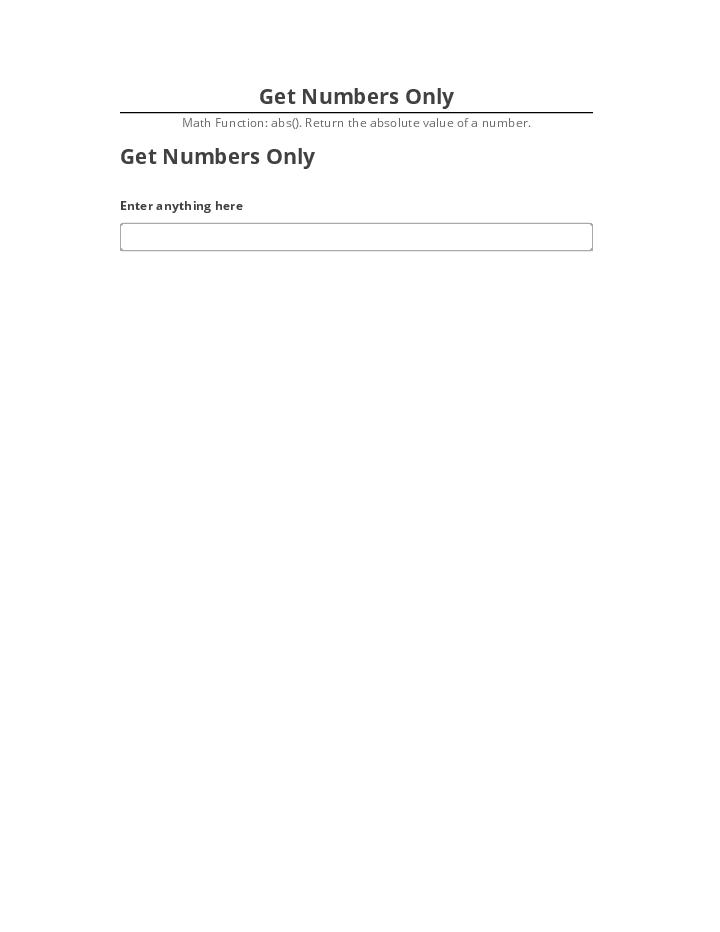 Manage Get Numbers Only Netsuite