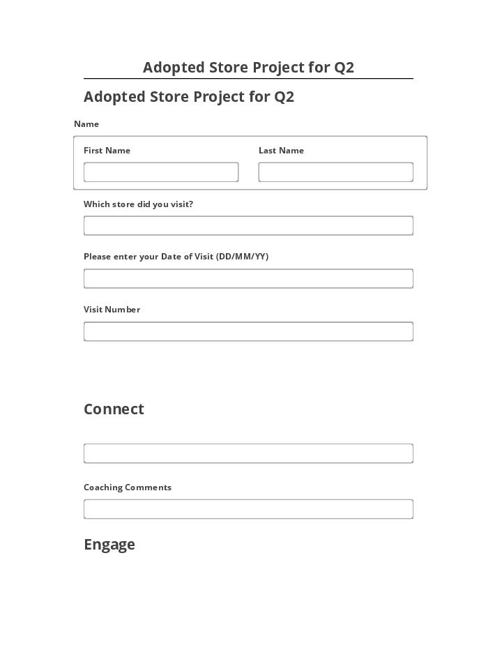 Pre-fill Adopted Store Project for Q2 Salesforce