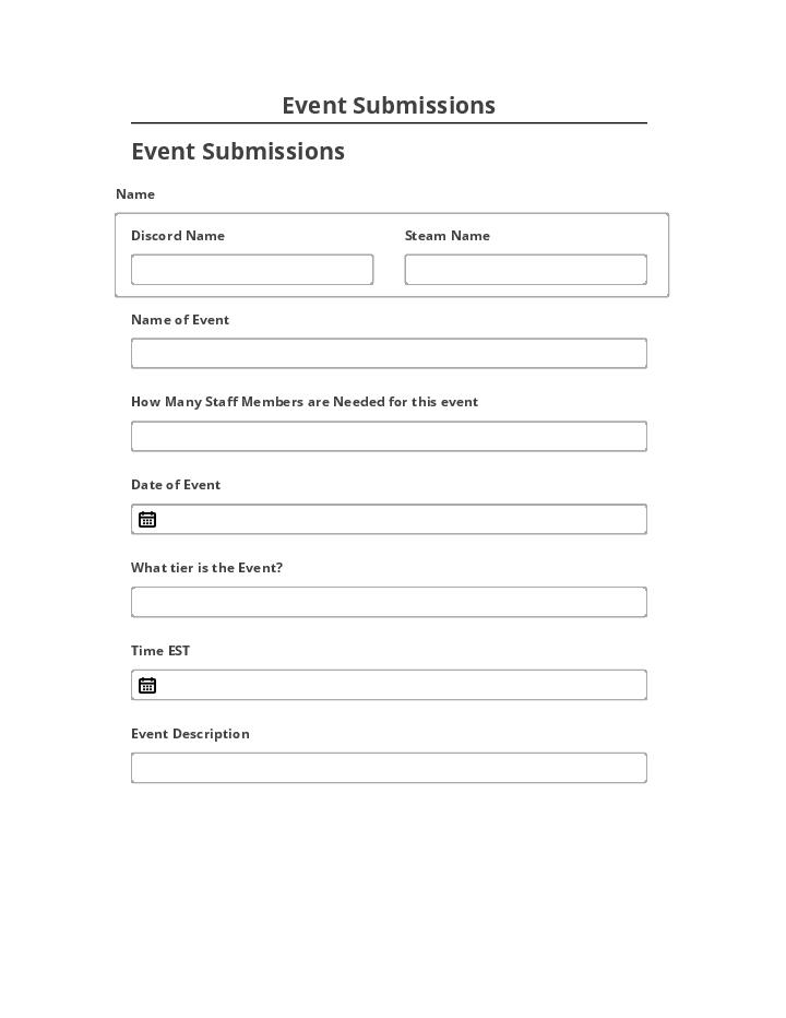 Incorporate Event Submissions