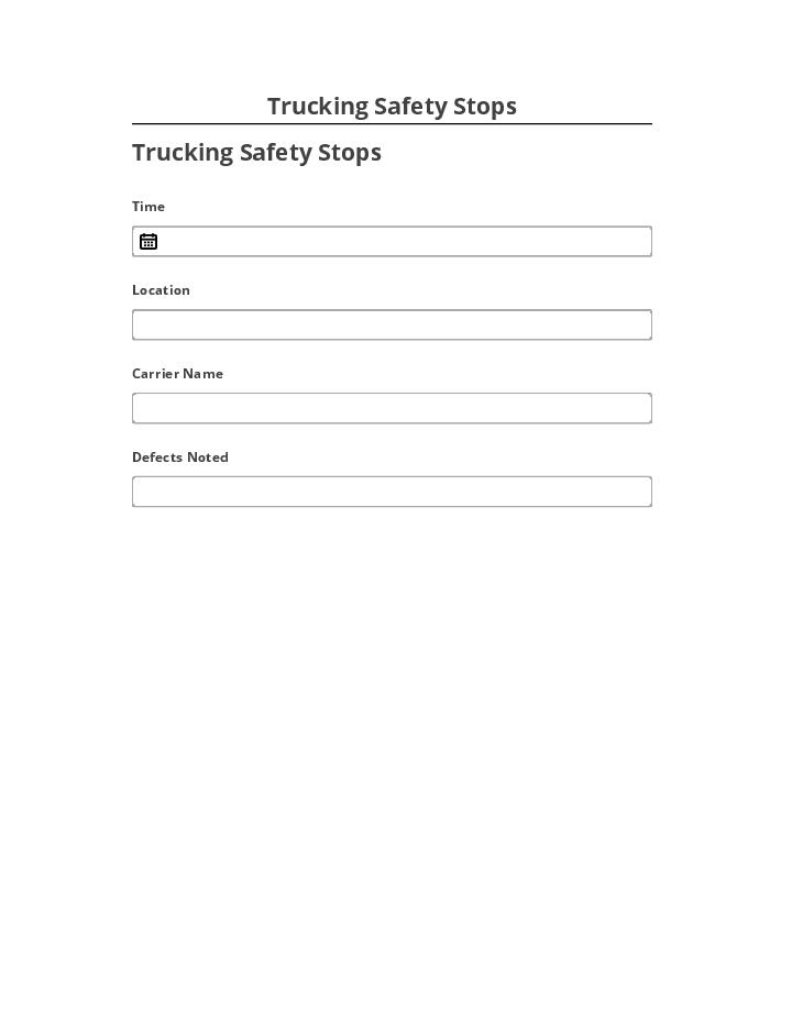 Integrate Trucking Safety Stops