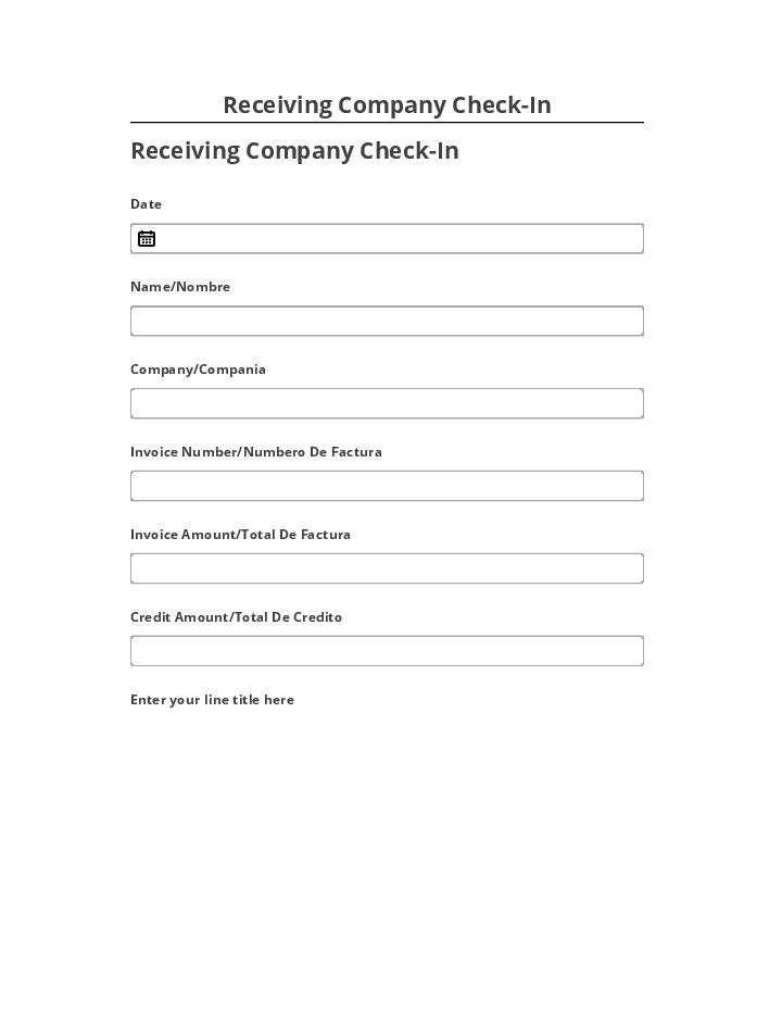 Export Receiving Company Check-In Netsuite