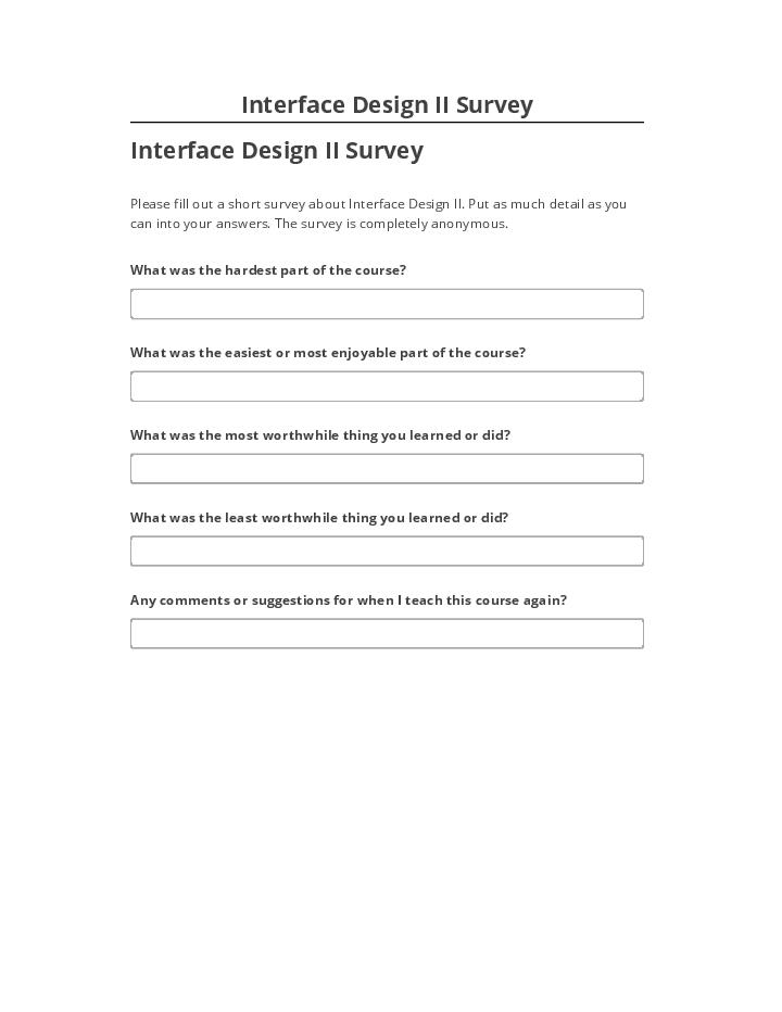 Manage Interface Design II Survey Salesforce