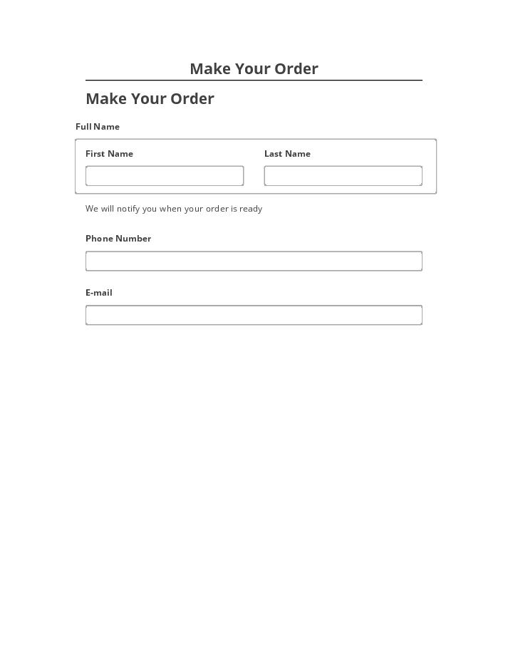 Synchronize Make Your Order Netsuite