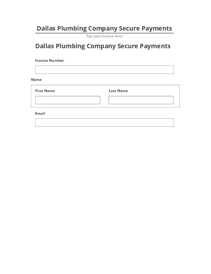 Pre-fill Dallas Plumbing Company Secure Payments