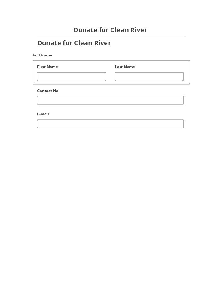 Manage Donate for Clean River Salesforce