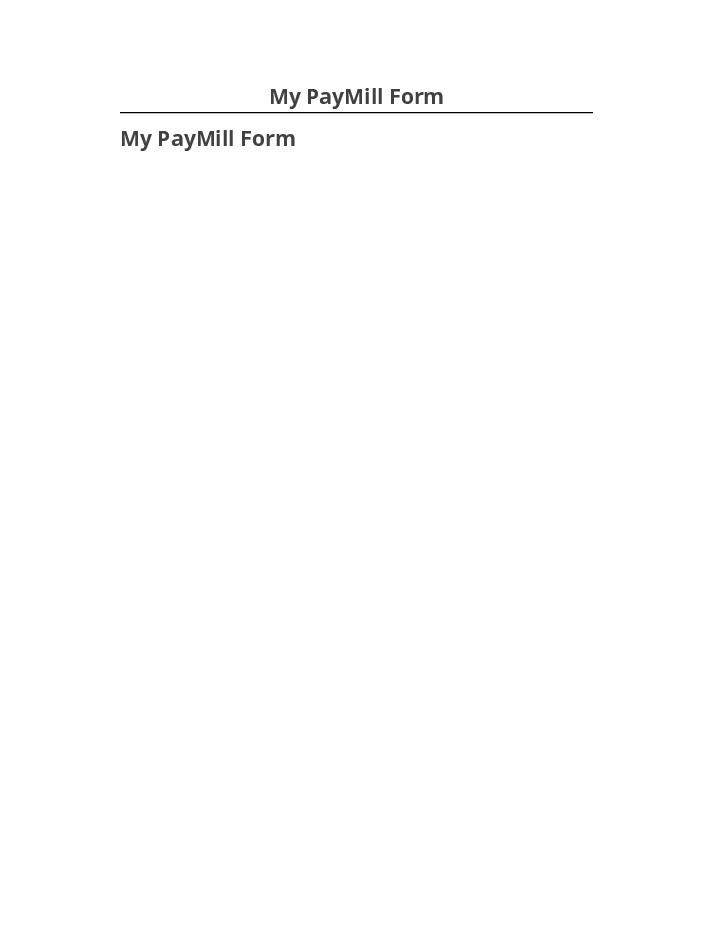 Export My PayMill Form
