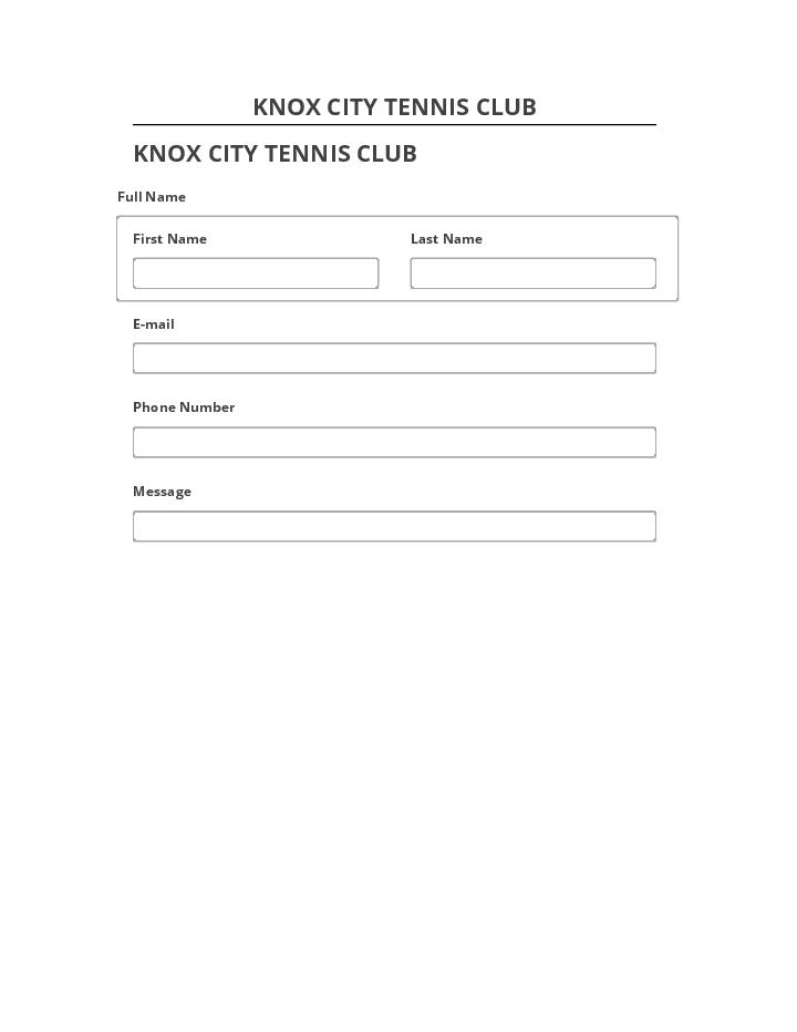 Extract KNOX CITY TENNIS CLUB Netsuite