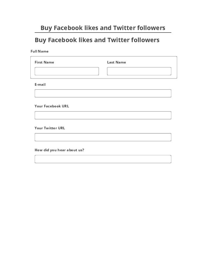 Arrange Buy Facebook likes and Twitter followers Netsuite