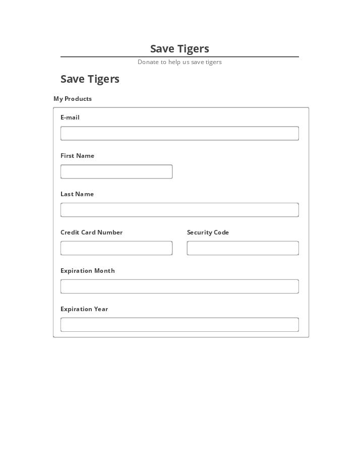 Incorporate Save Tigers Salesforce