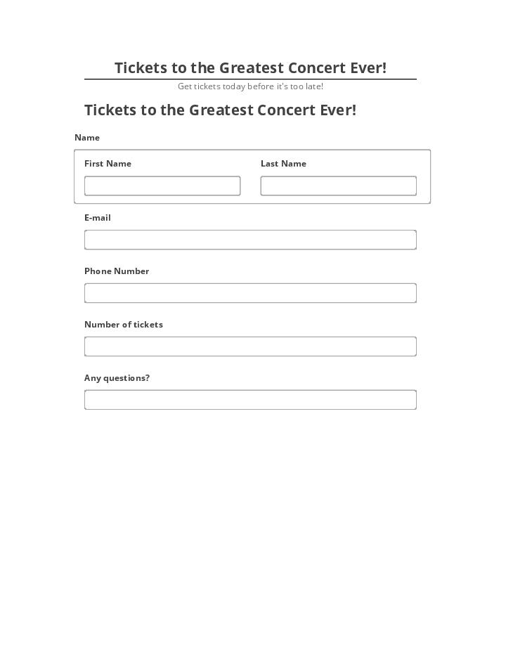 Arrange Tickets to the Greatest Concert Ever! Salesforce