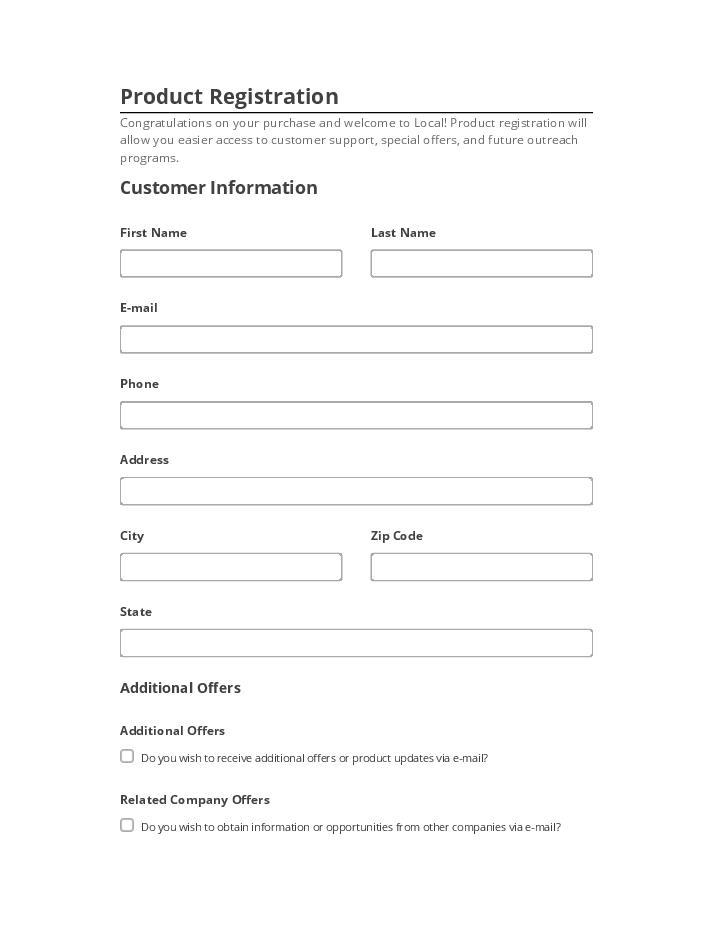 Automate Product Registration