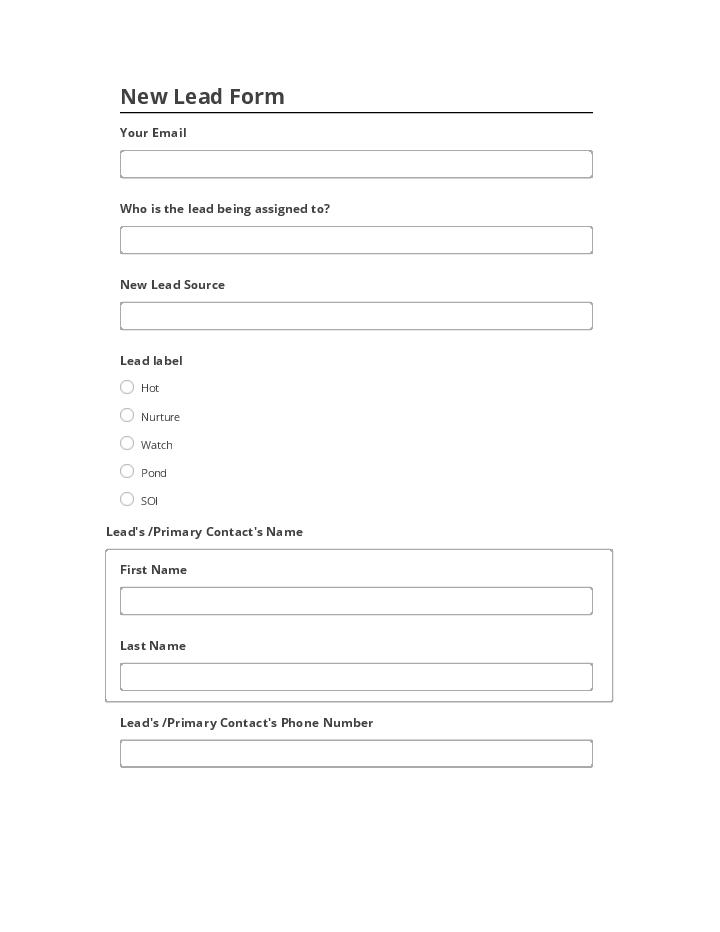 Incorporate New Lead Form Salesforce