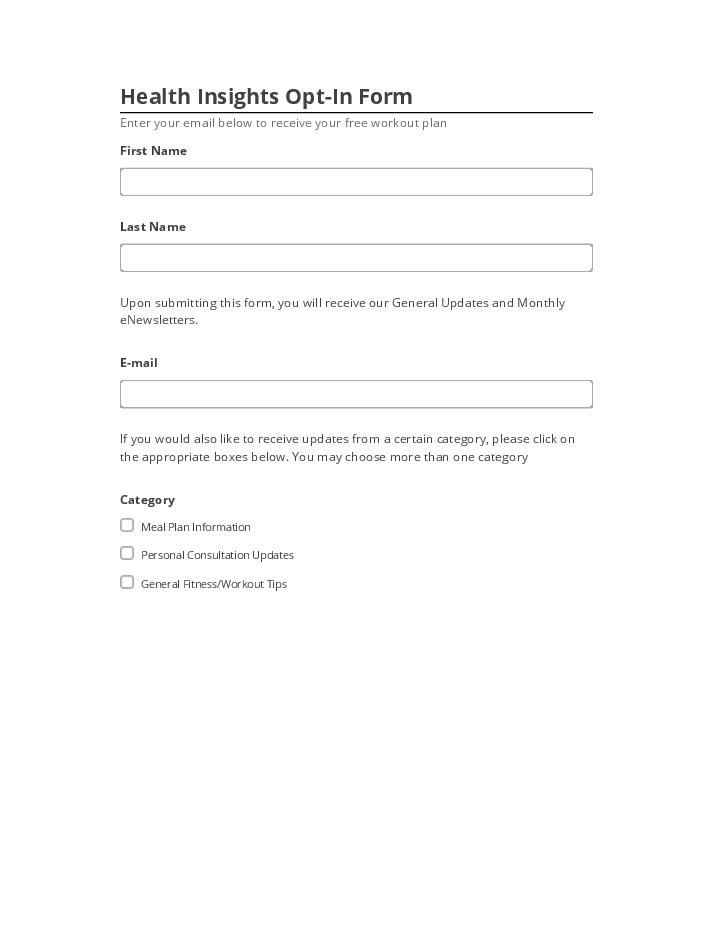 Pre-fill Health Insights Opt-In Form Salesforce