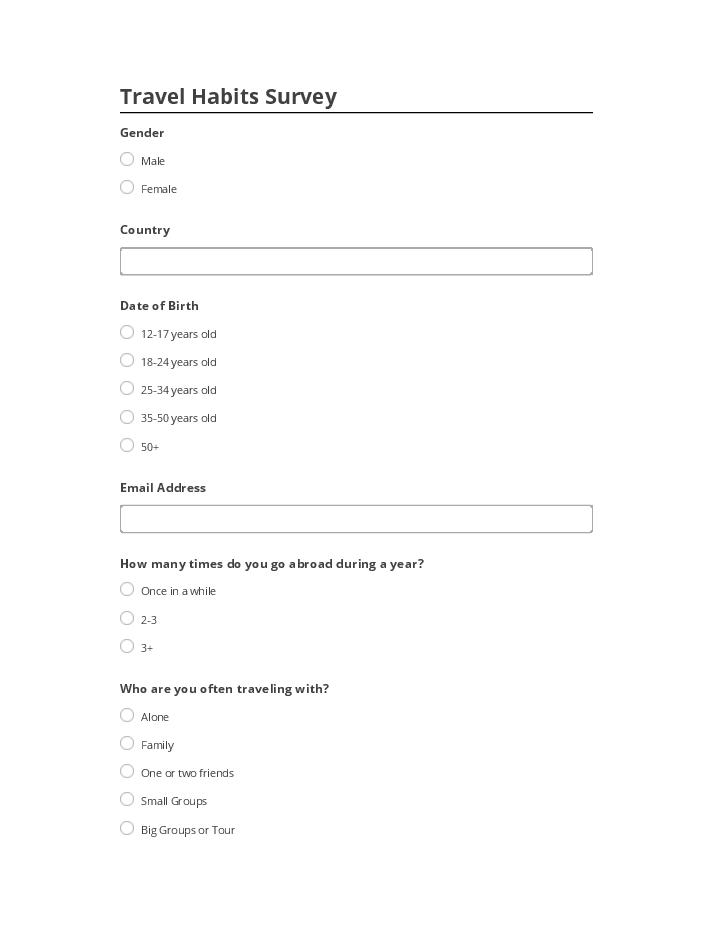 Automate Travel Habits Survey in Netsuite