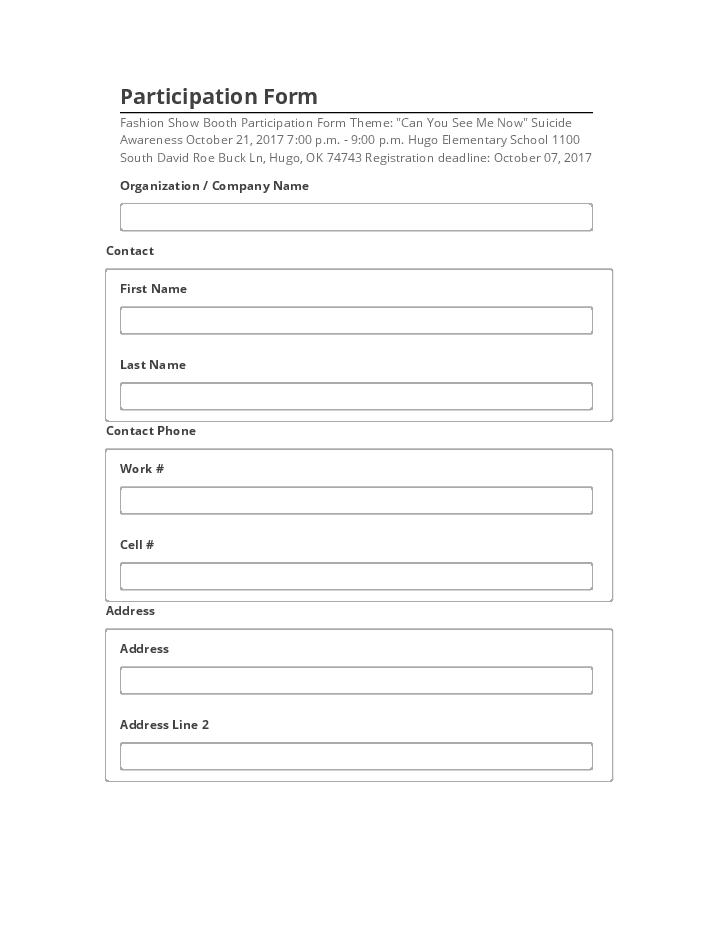 Extract Participation Form
