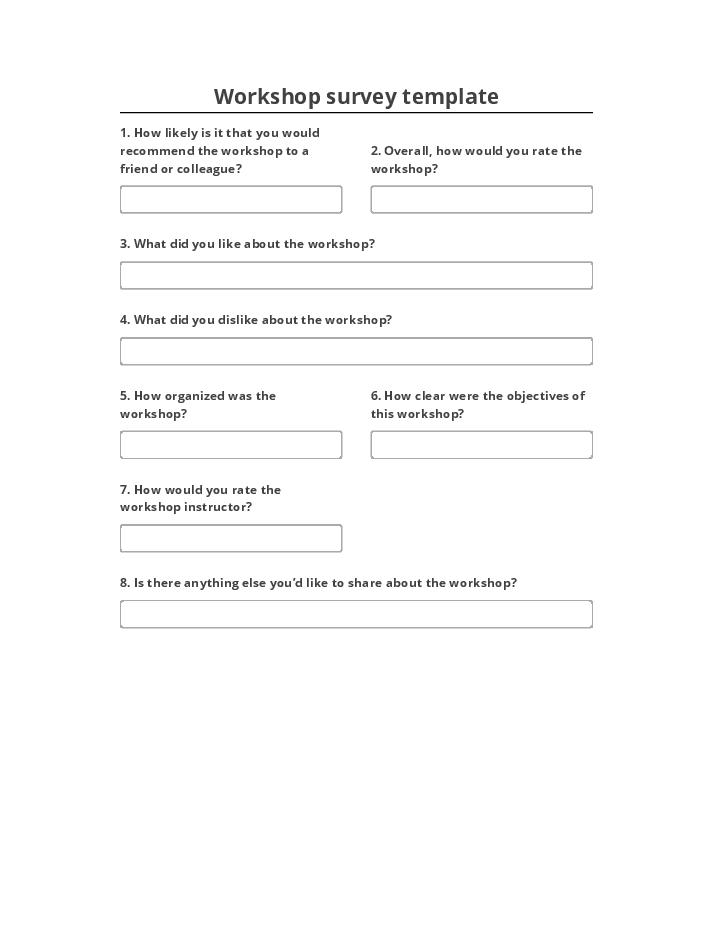 Automate Workshop survey in Netsuite