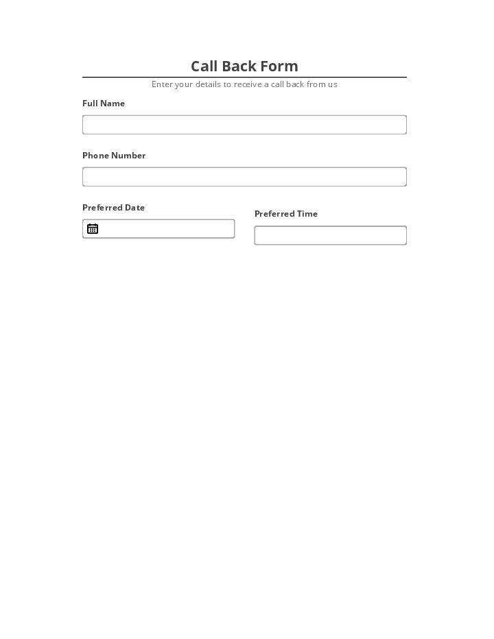 Extract Call Back Form Netsuite