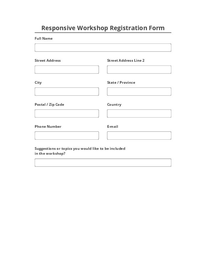 Extract Responsive Workshop Registration Form Netsuite
