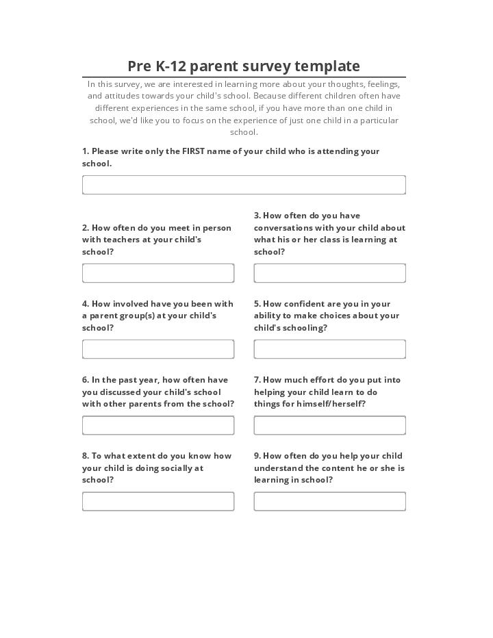 Integrate Pre K-12 parent survey with Netsuite
