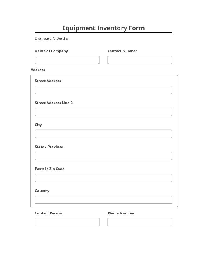 Automate Equipment Inventory Form Netsuite