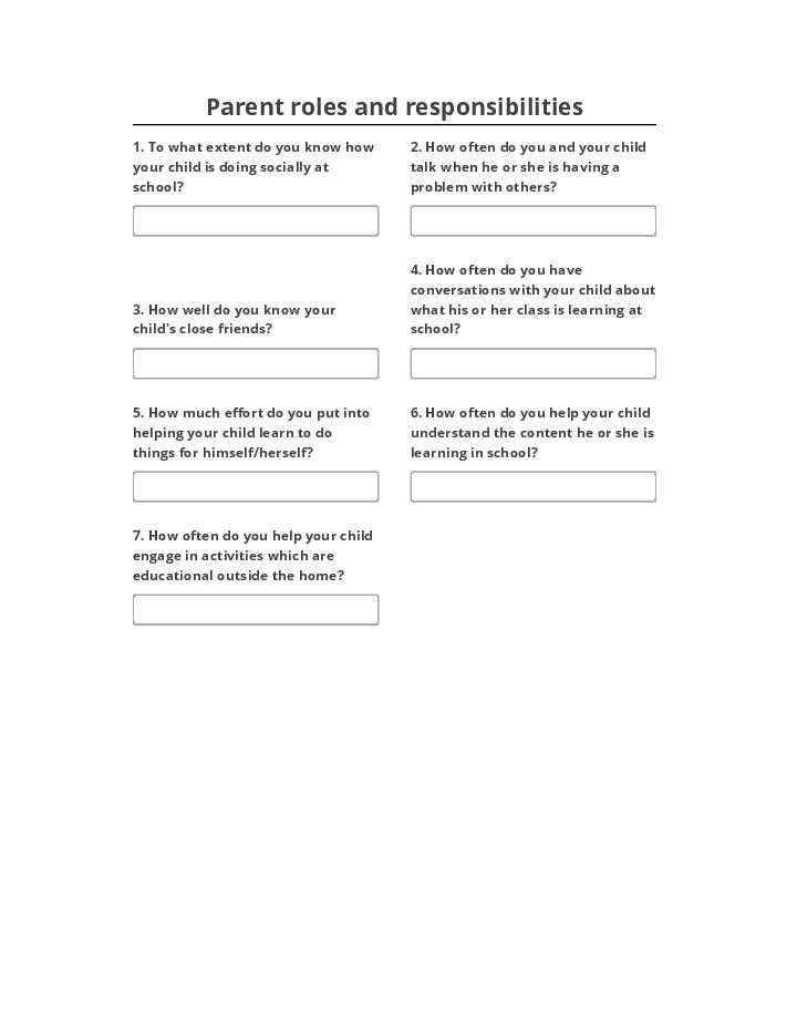 Automate Parent roles and responsibilities survey in Salesforce