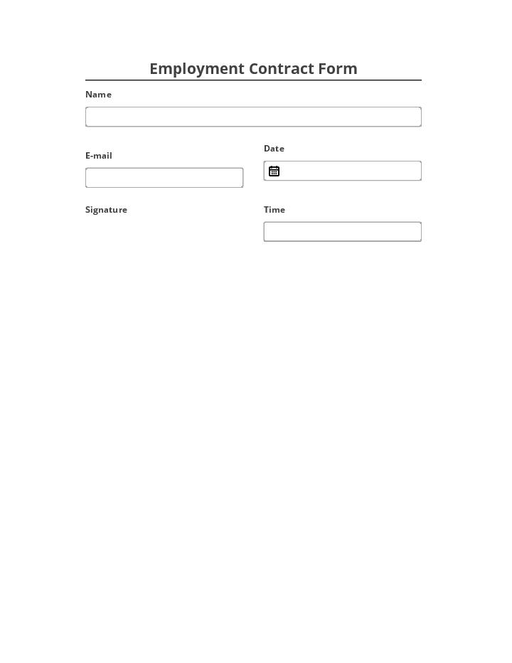Automate Employment Contract Form