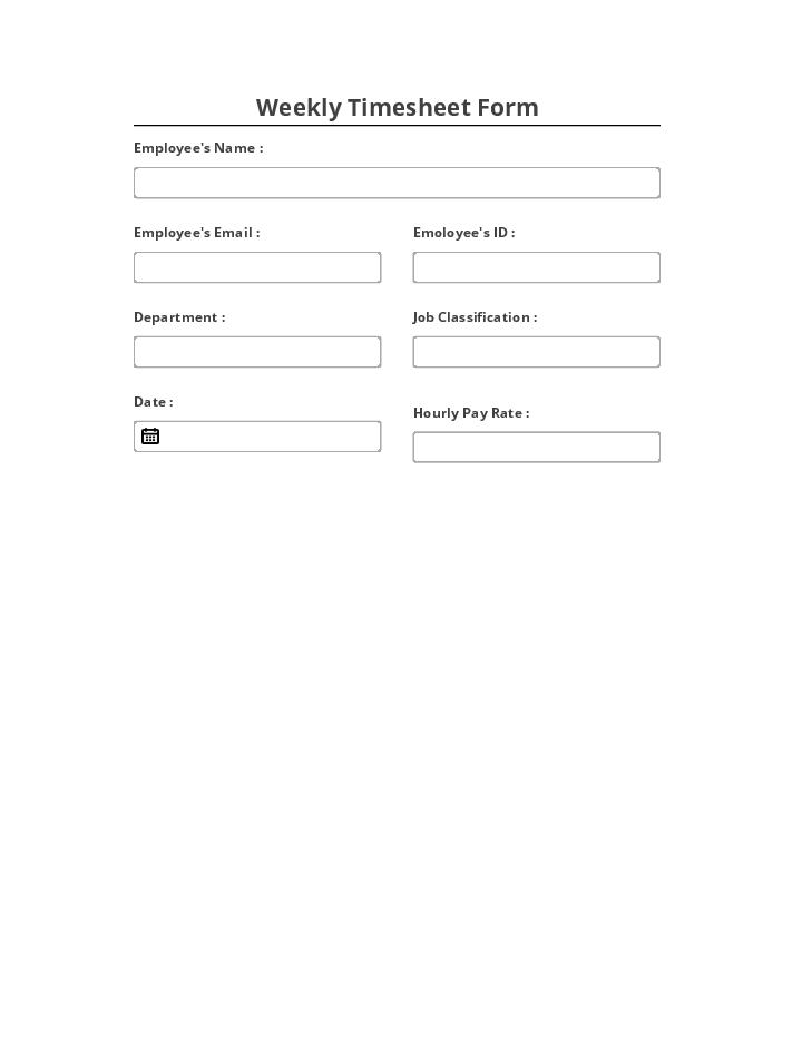 Manage Weekly Timesheet Form Netsuite