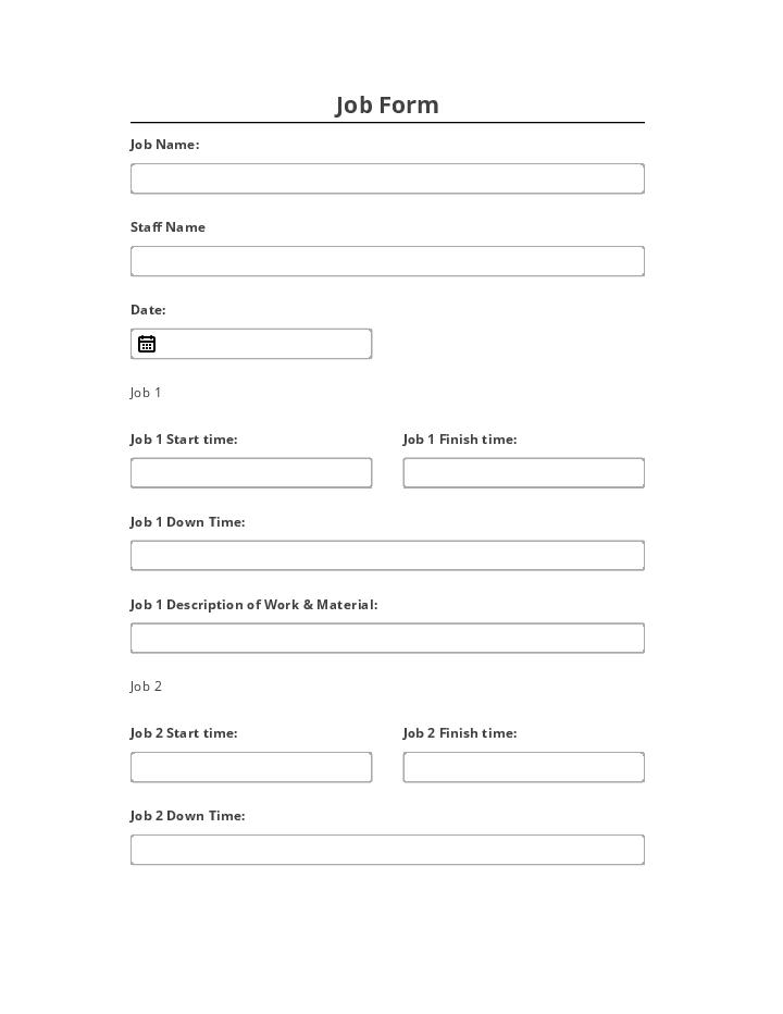 Extract Job Form from Netsuite