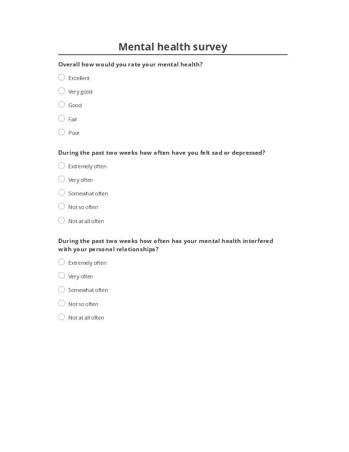 Arrange Mental health survey in Microsoft Dynamics