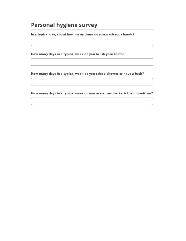 Integrate Personal hygiene survey with Salesforce