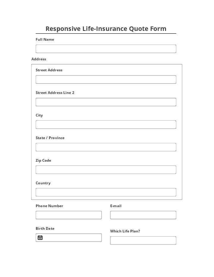 Synchronize Responsive Life-Insurance Quote Form
