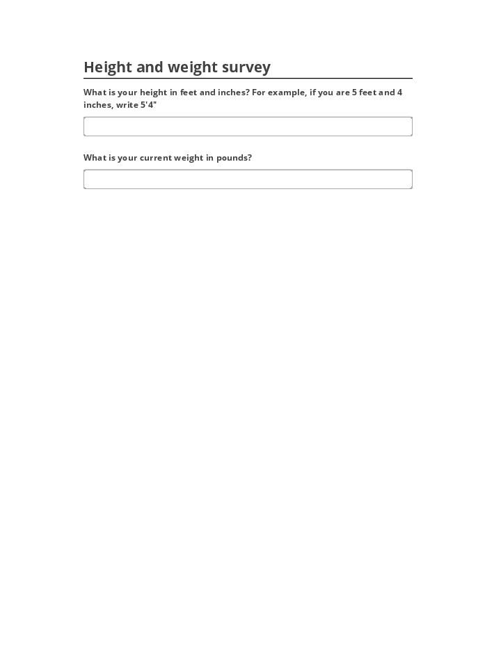 Manage Height and weight survey in Microsoft Dynamics