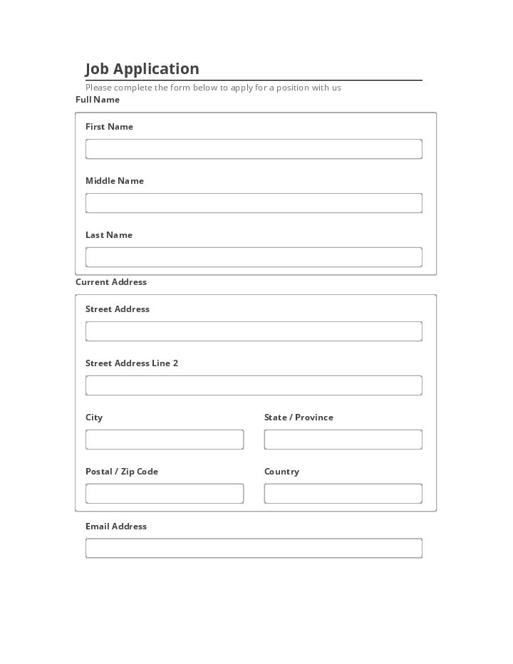 Extract Simple Job Application Form