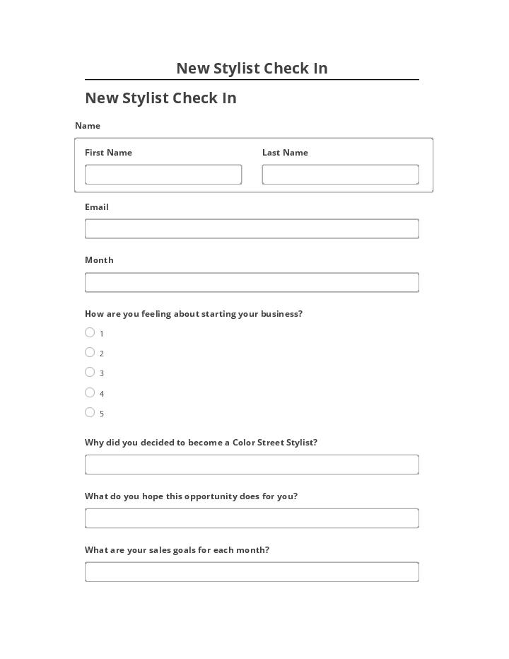 Pre-fill New Stylist Check In from Microsoft Dynamics