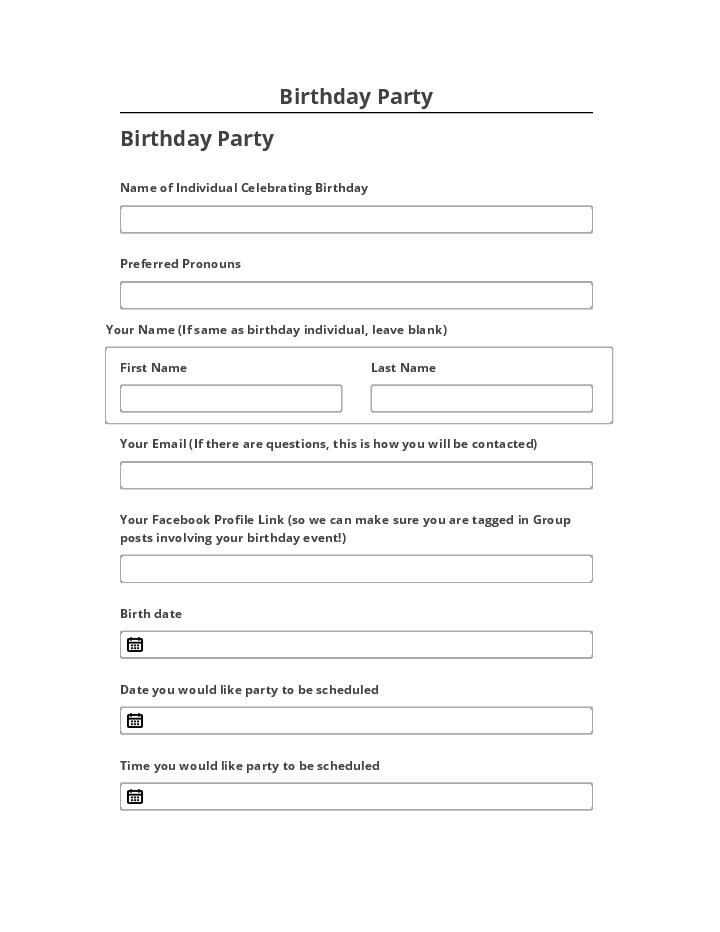 Integrate Birthday Party with Salesforce