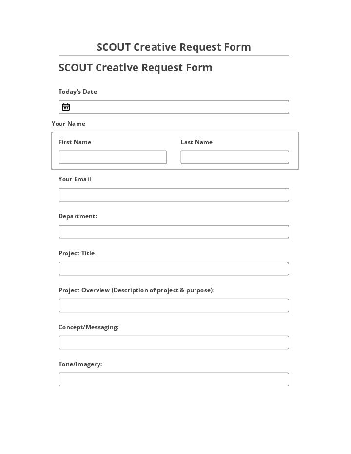 Integrate SCOUT Creative Request Form with Netsuite