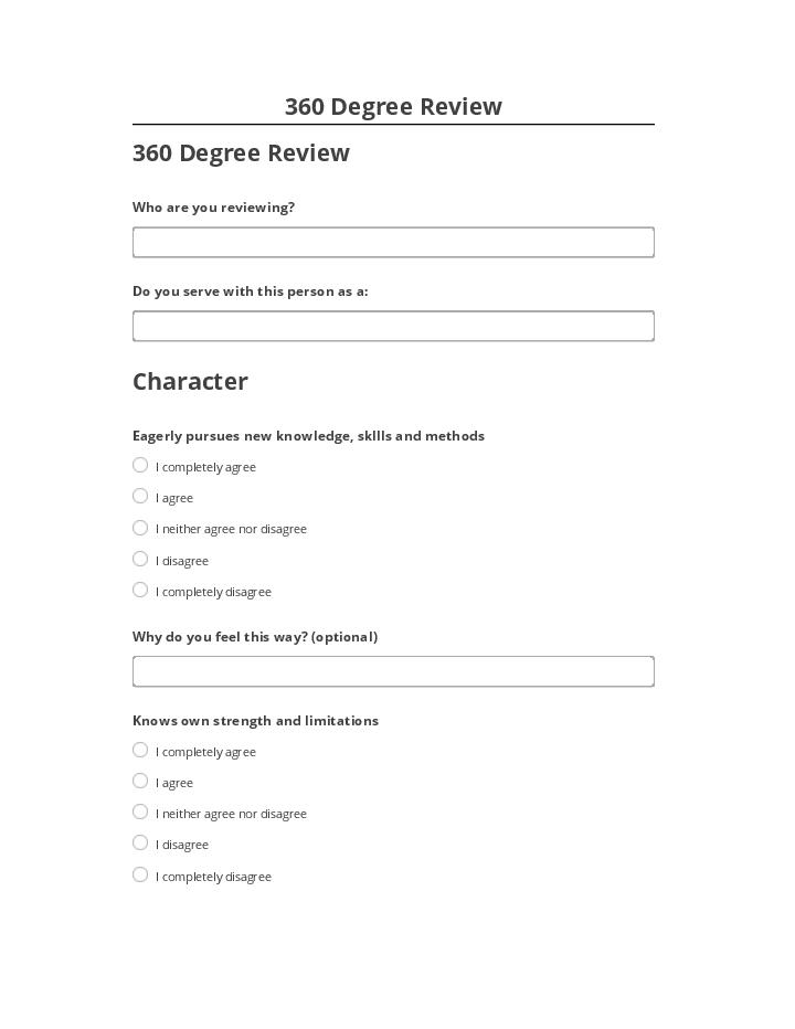 Export 360 Degree Review to Salesforce