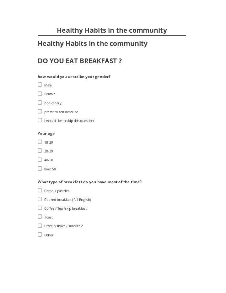 Export Healthy Habits in the community to Salesforce