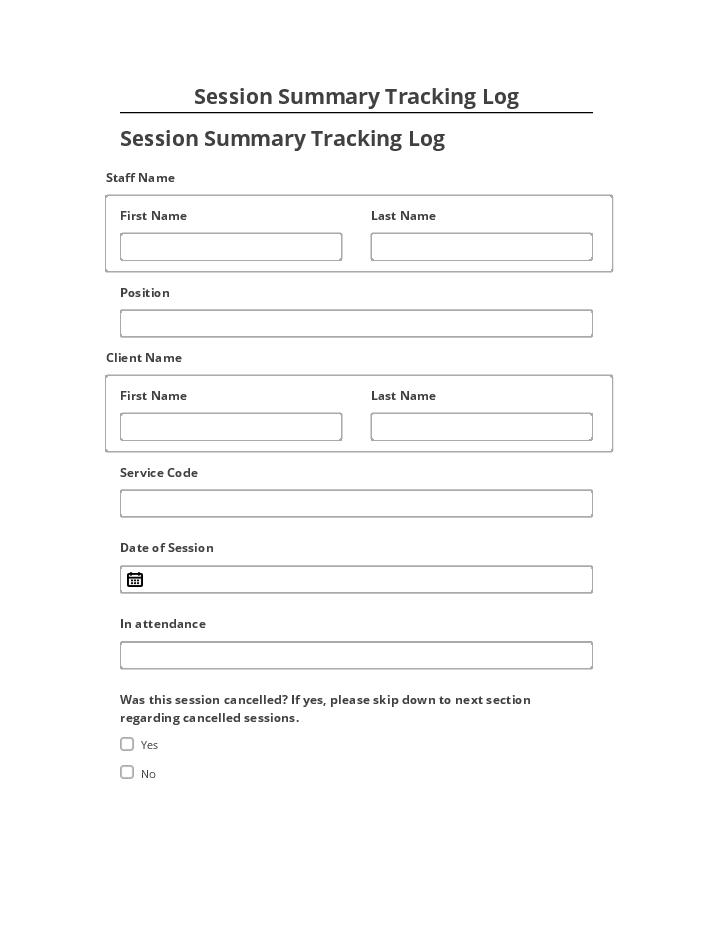 Extract Session Summary Tracking Log