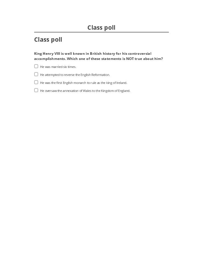 Integrate Class poll with Salesforce
