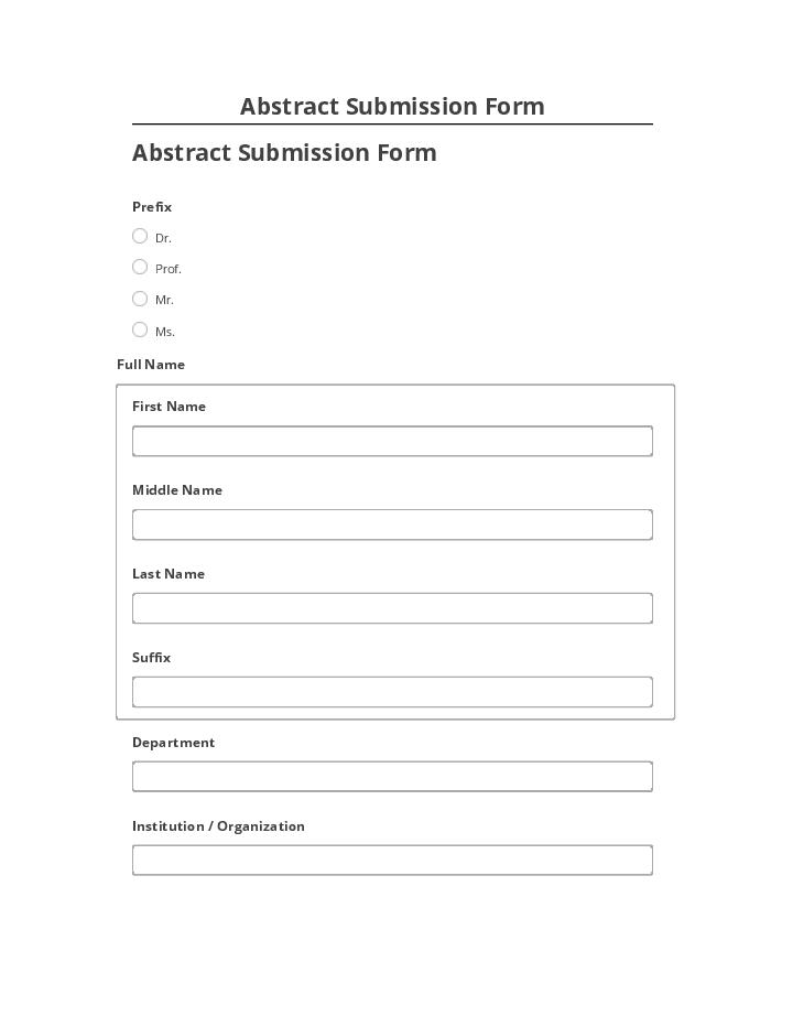Extract Abstract Submission Form from Salesforce