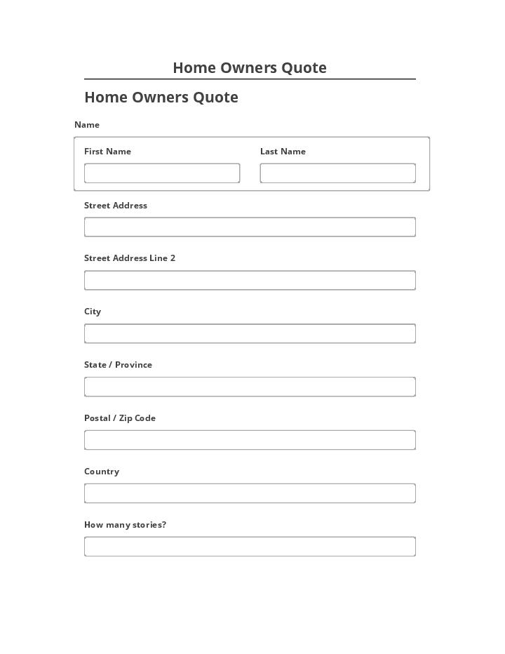 Incorporate Home Owners Quote in Netsuite