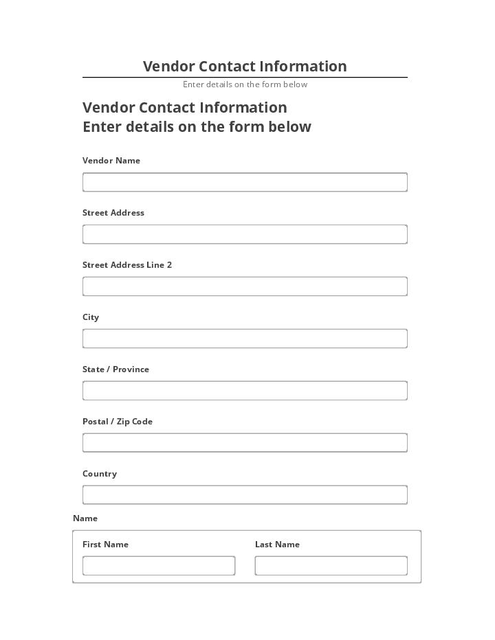 Incorporate Vendor Contact Information in Salesforce