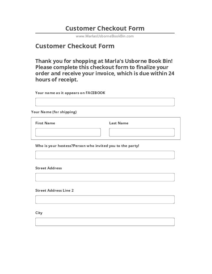 Extract Customer Checkout Form from Microsoft Dynamics