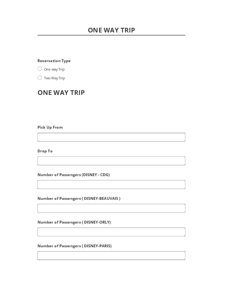 Incorporate ONE WAY TRIP in Salesforce