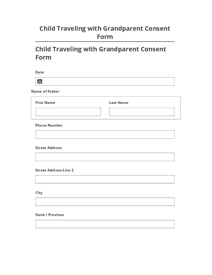 Incorporate Child Traveling with Grandparent Consent Form in Salesforce