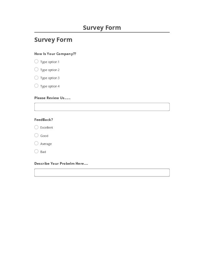 Extract Survey Form from Microsoft Dynamics