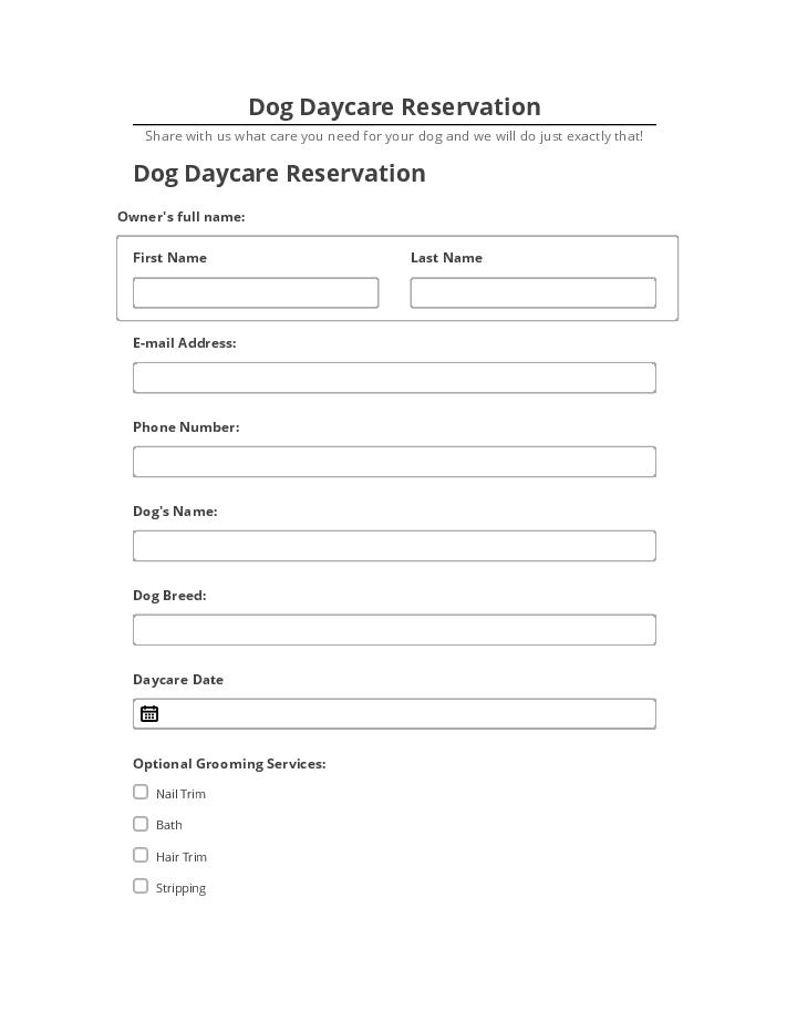 Arrange Dog Daycare Reservation