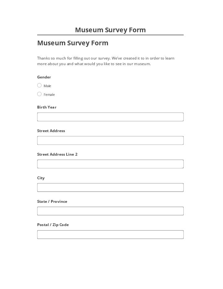 Manage Museum Survey Form in Salesforce